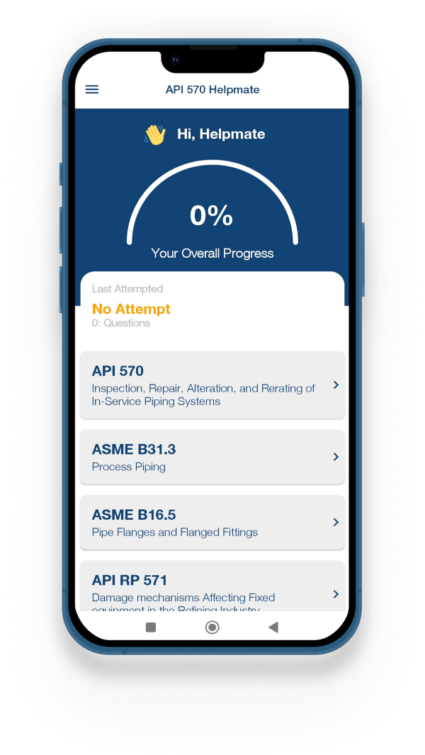 API 570 Question and Answer App